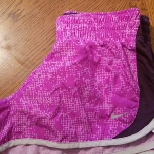 Nike ,Dry fit purple and black workout shorts